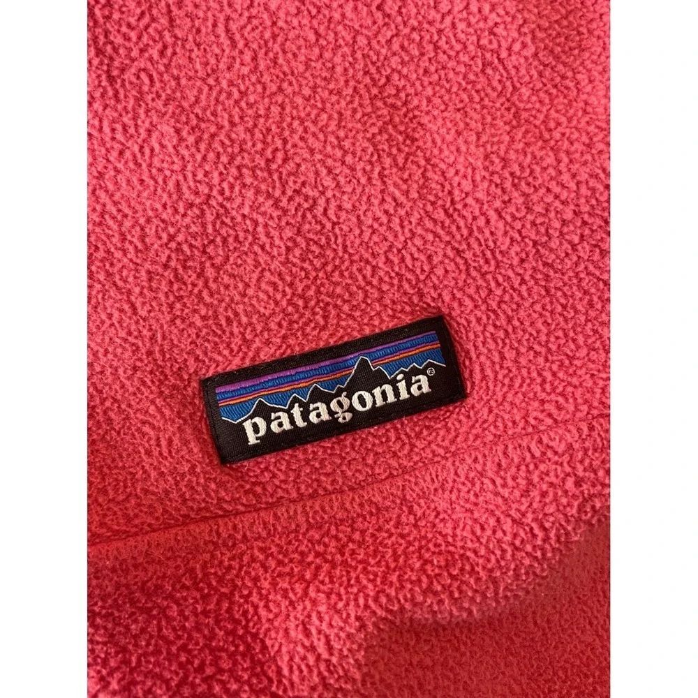Patagonia Fleece Pullover Snap Size S Pink Blue Trim‎ Women Worn Wear - Picture 4 of 7